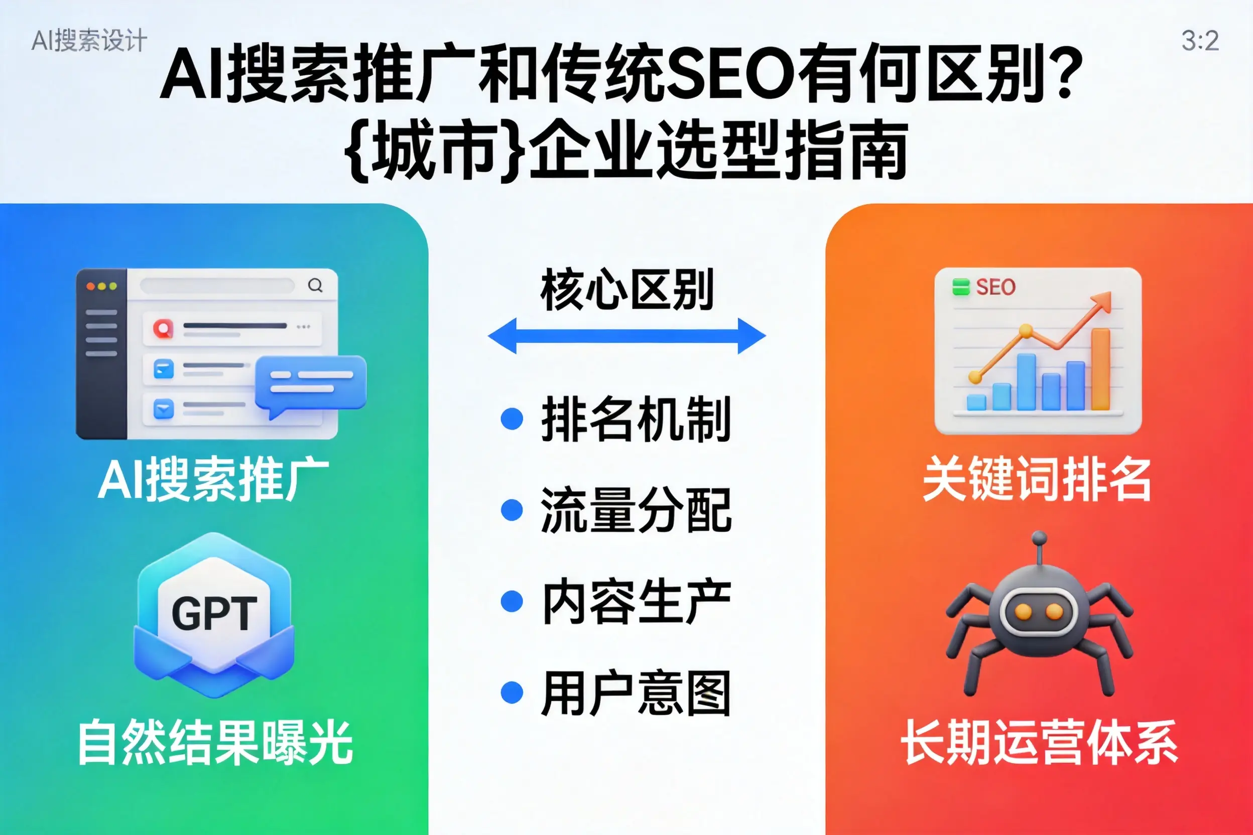 AI搜索推广和传统SEO有何区别？贺州企业选型指南