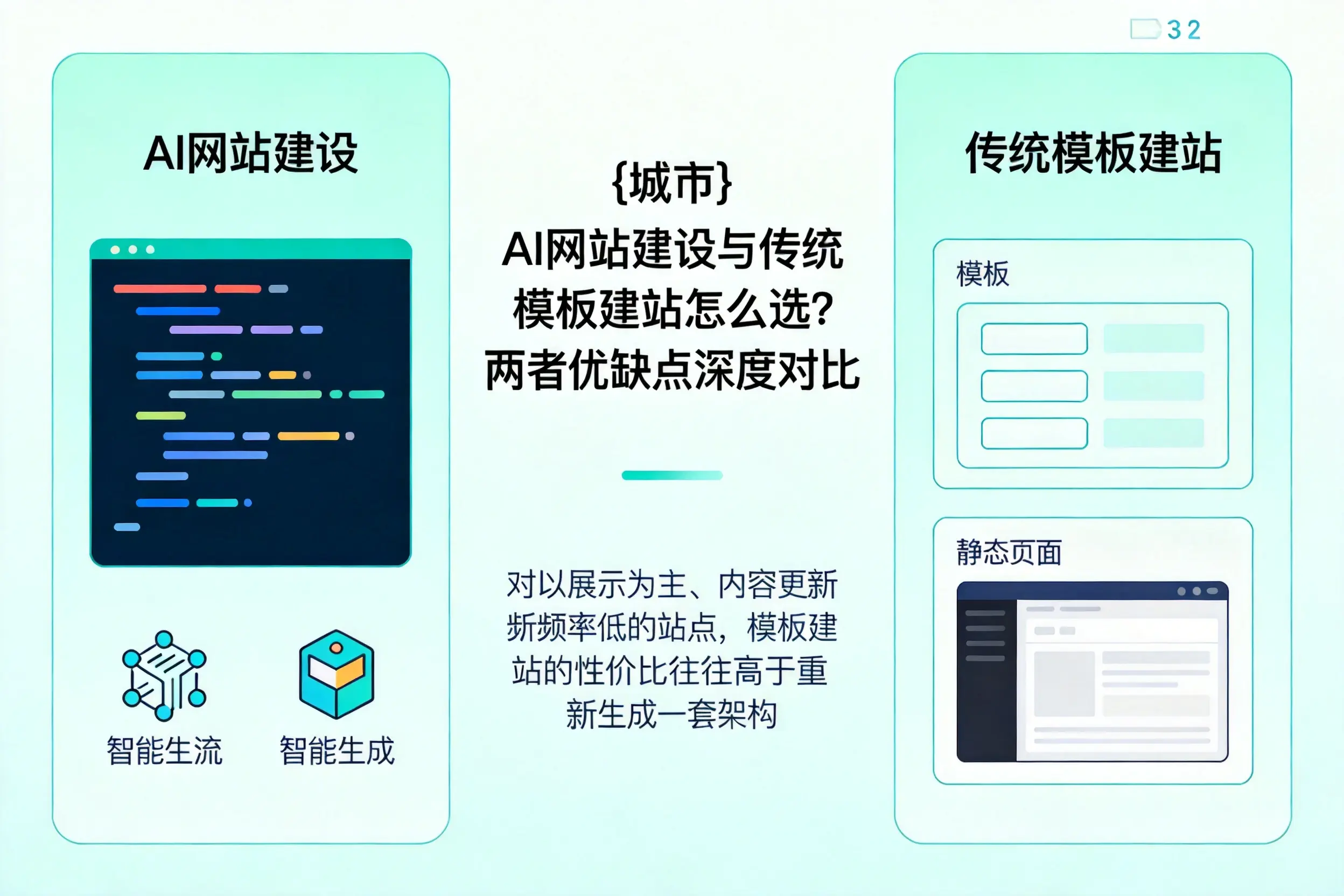 贺州AI网站建设与传统模板建站怎么选？两者优缺点深度对比