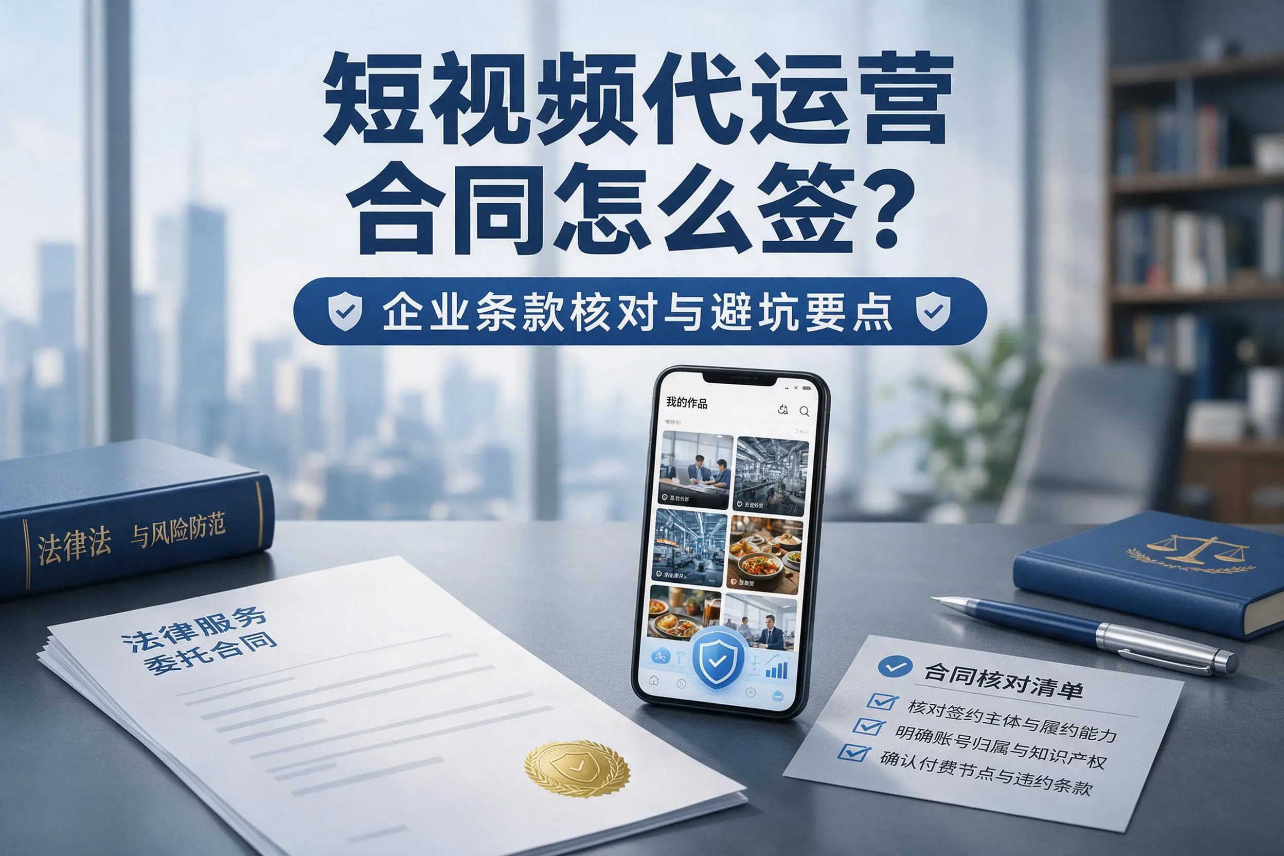 短视频代运营合同怎么签？贺州企业条款核对与避坑要点