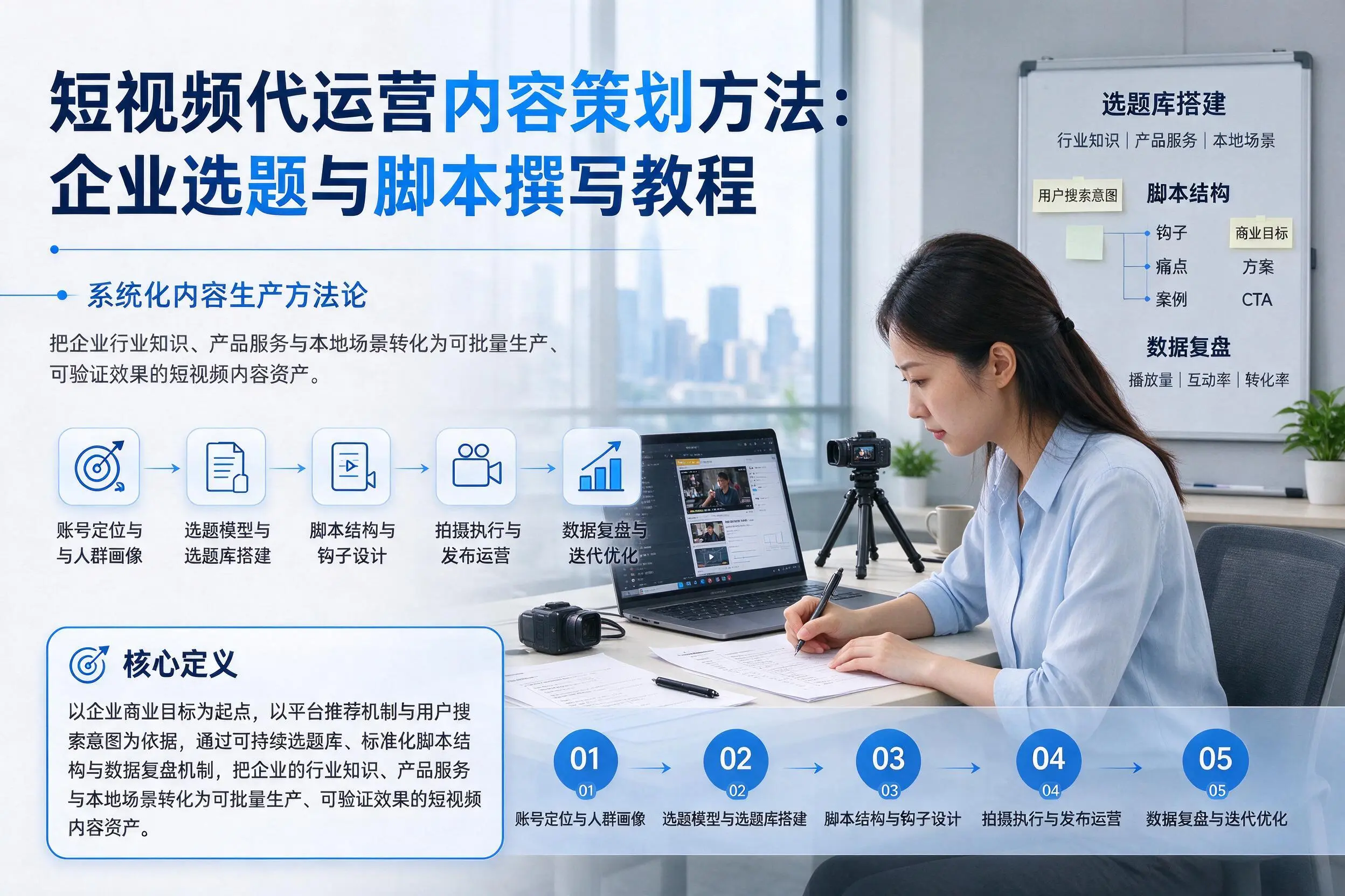 短视频代运营内容策划方法：贺州企业选题与脚本撰写教程