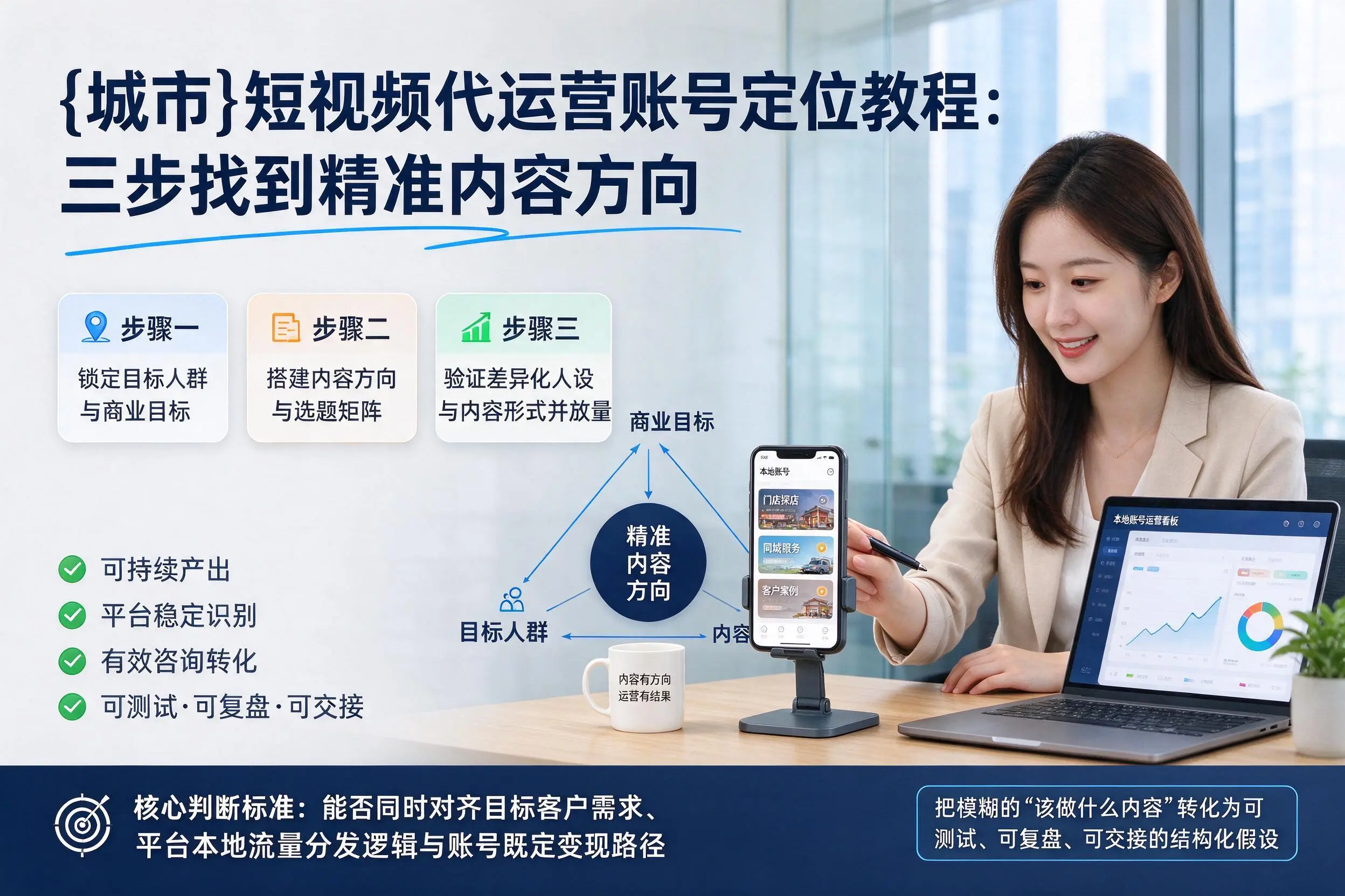 贺州短视频代运营账号定位教程:三步找到精准内容方向