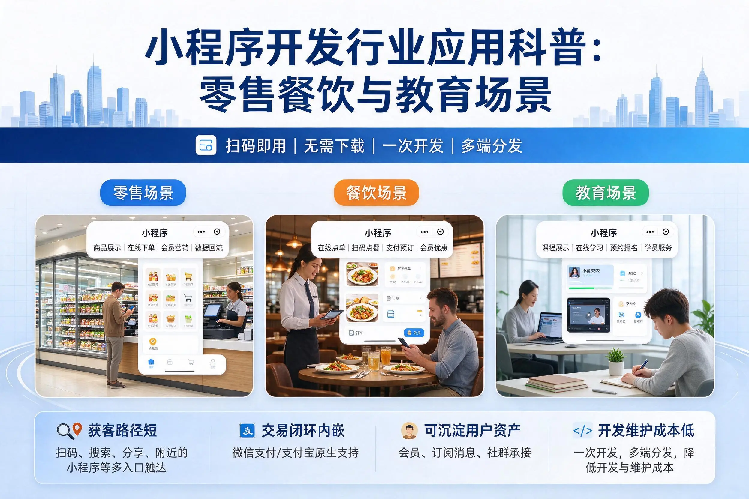 贺州小程序开发行业应用科普：零售餐饮与教育场景