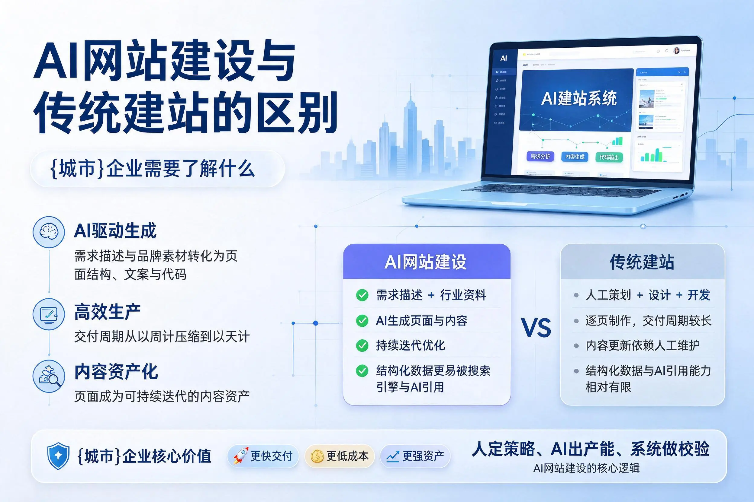 AI网站建设与传统建站的区别，贺州企业需要了解什么