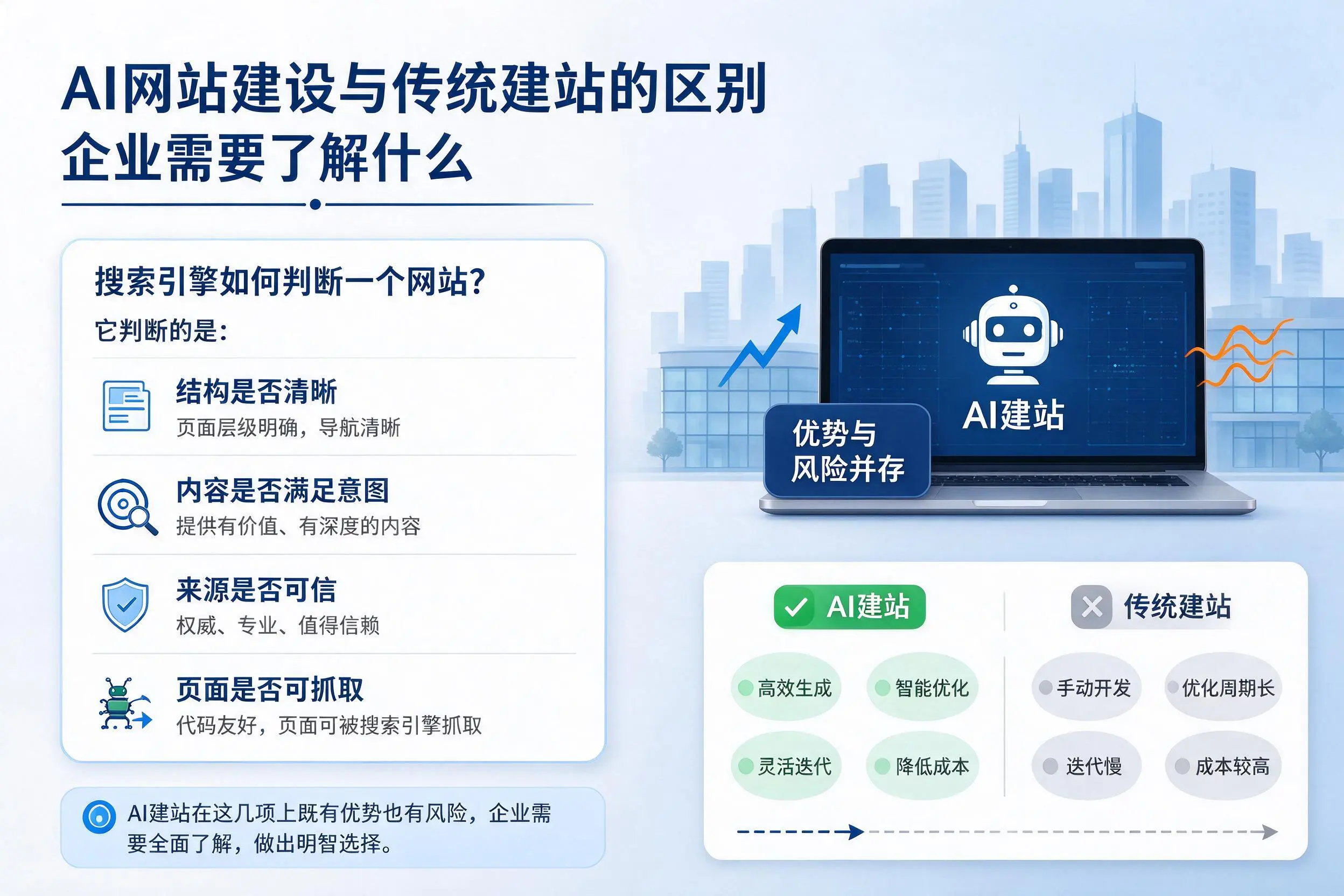 AI网站建设与传统建站的区别，贺州企业需要了解什么