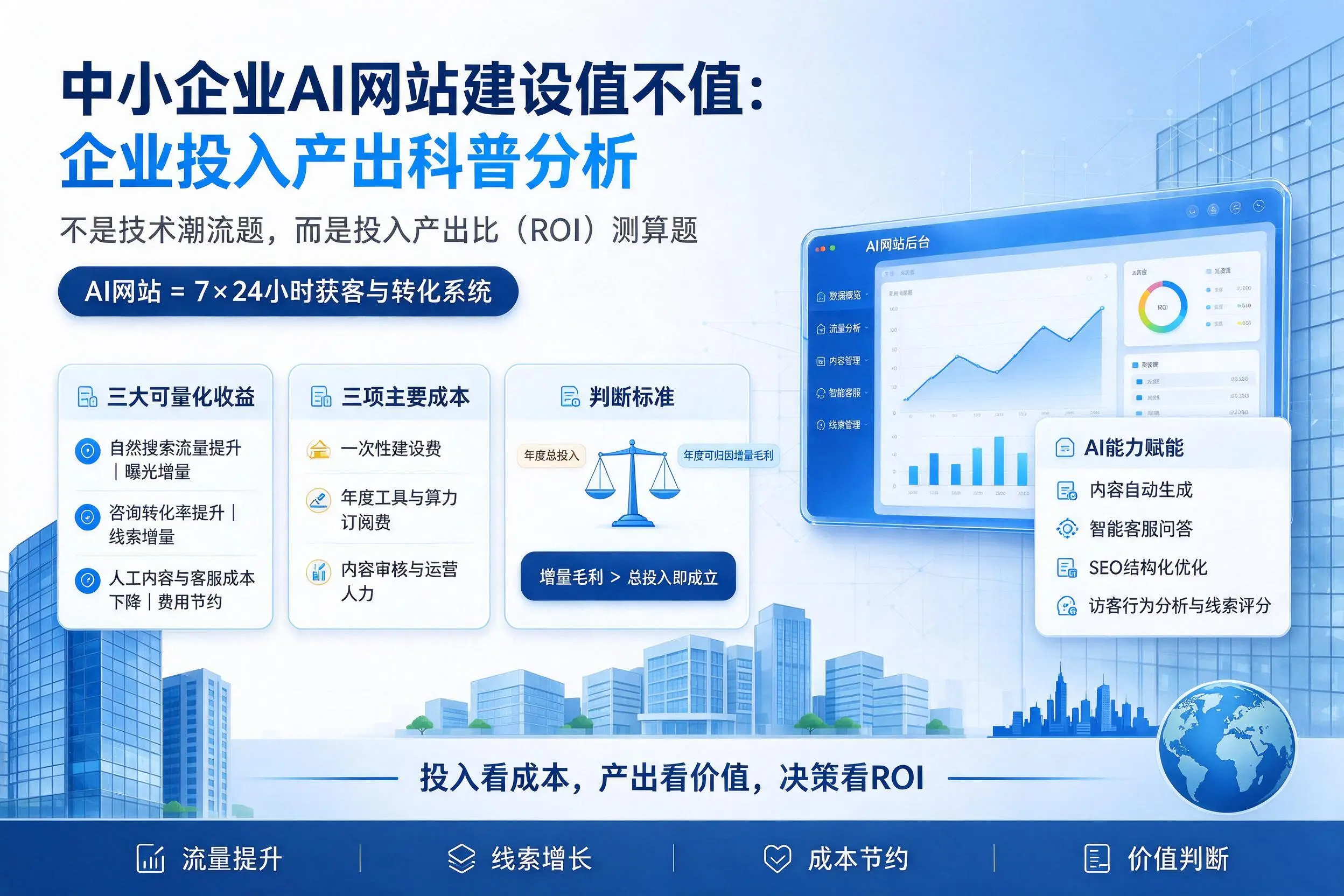 中小企业AI网站建设值不值：贺州企业投入产出科普分析