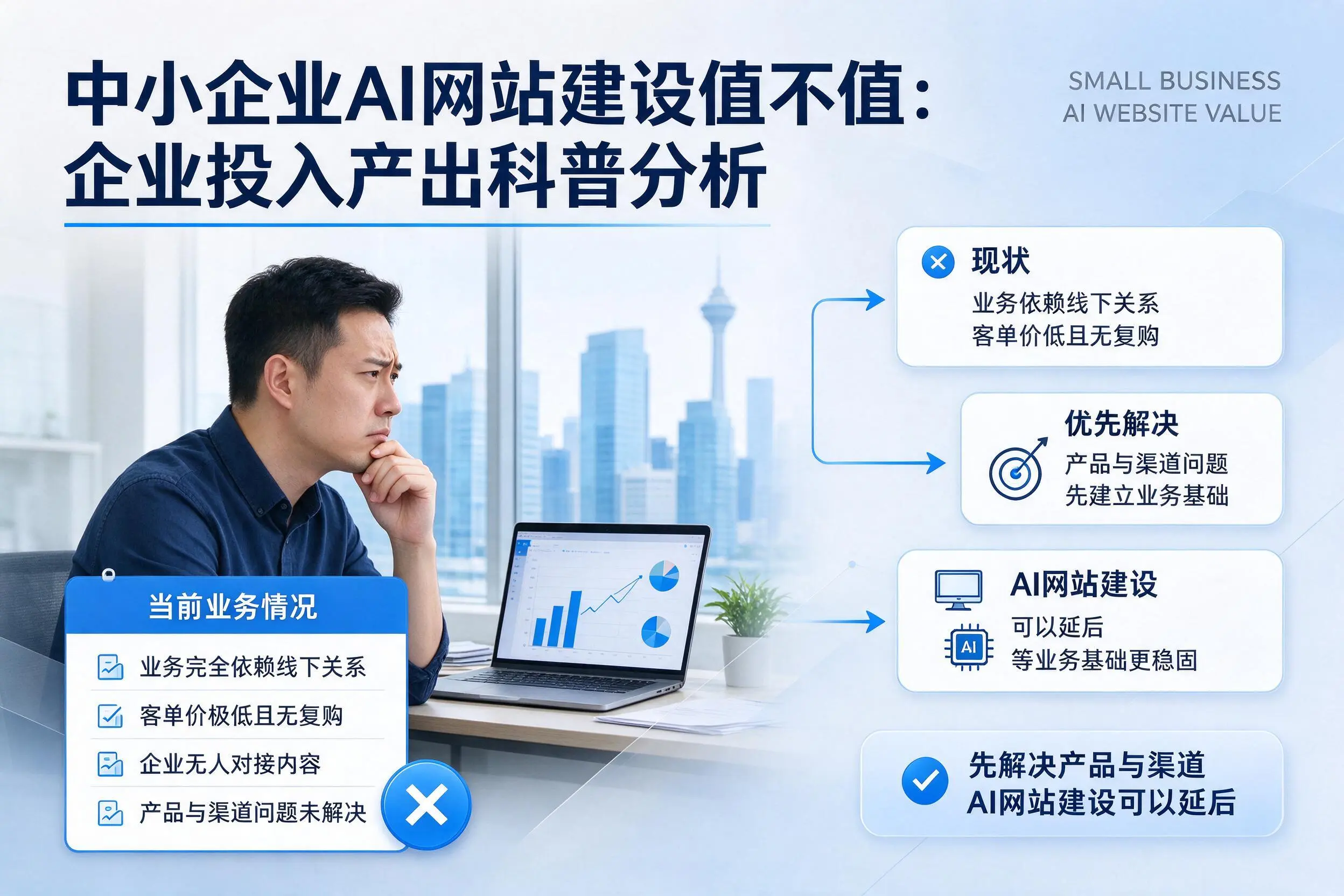 中小企业AI网站建设值不值：贺州企业投入产出科普分析