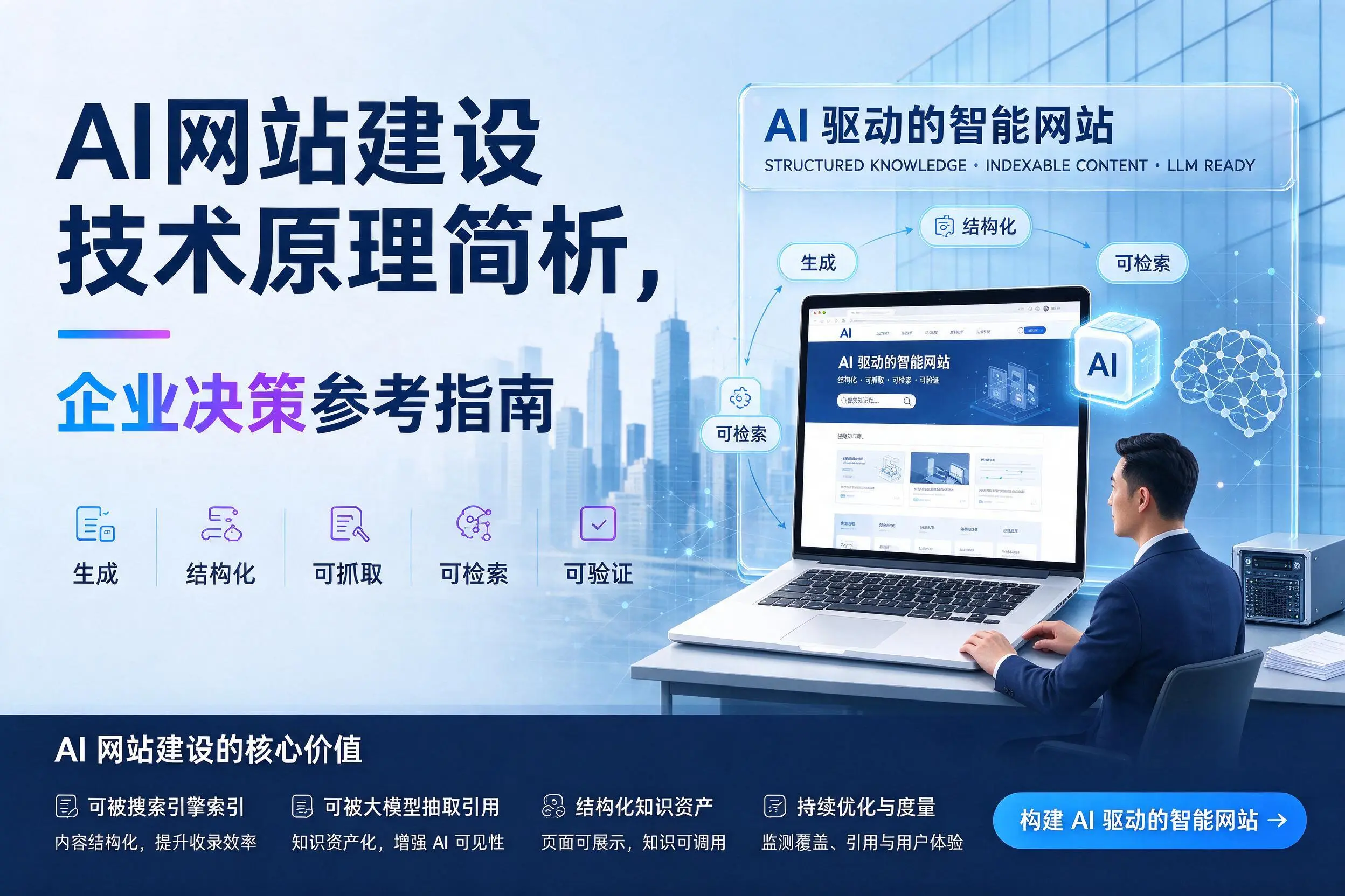 AI网站建设技术原理简析,贺州企业决策参考指南