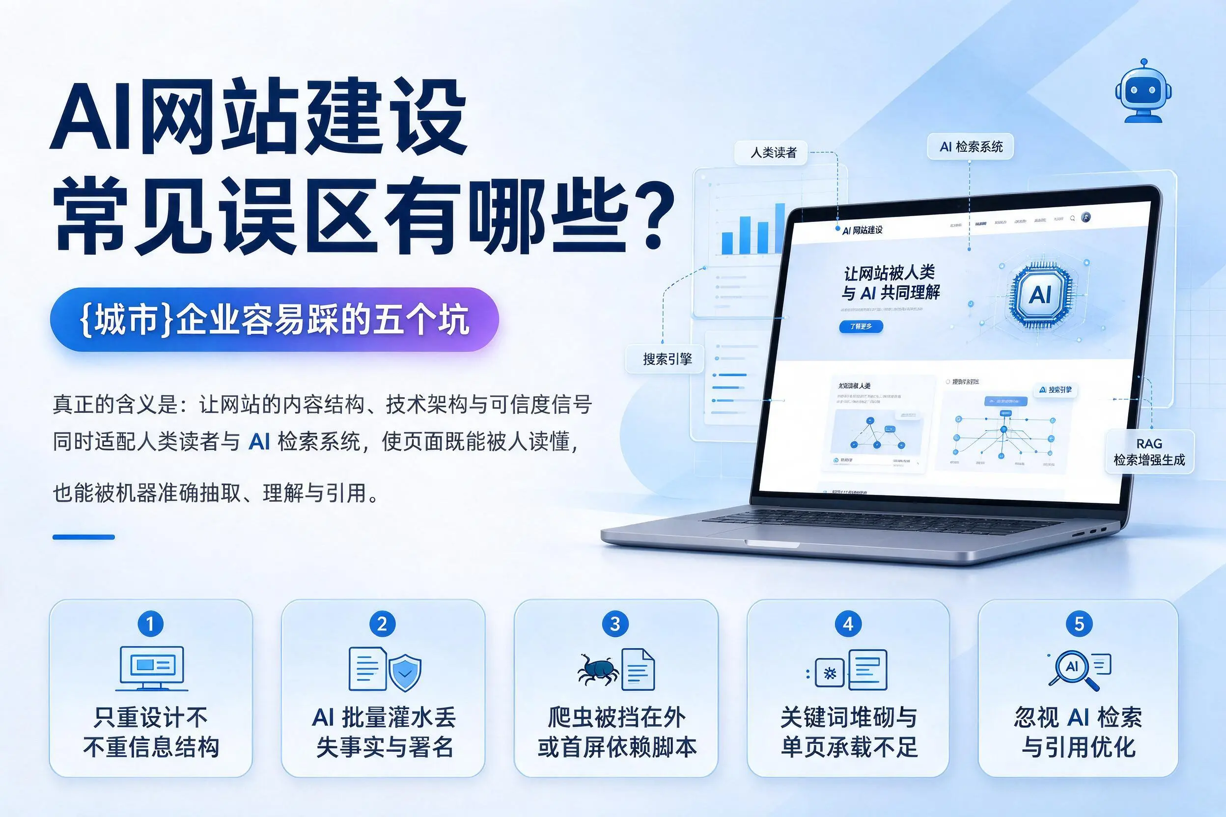 AI网站建设常见误区有哪些？贺州企业容易踩的五个坑