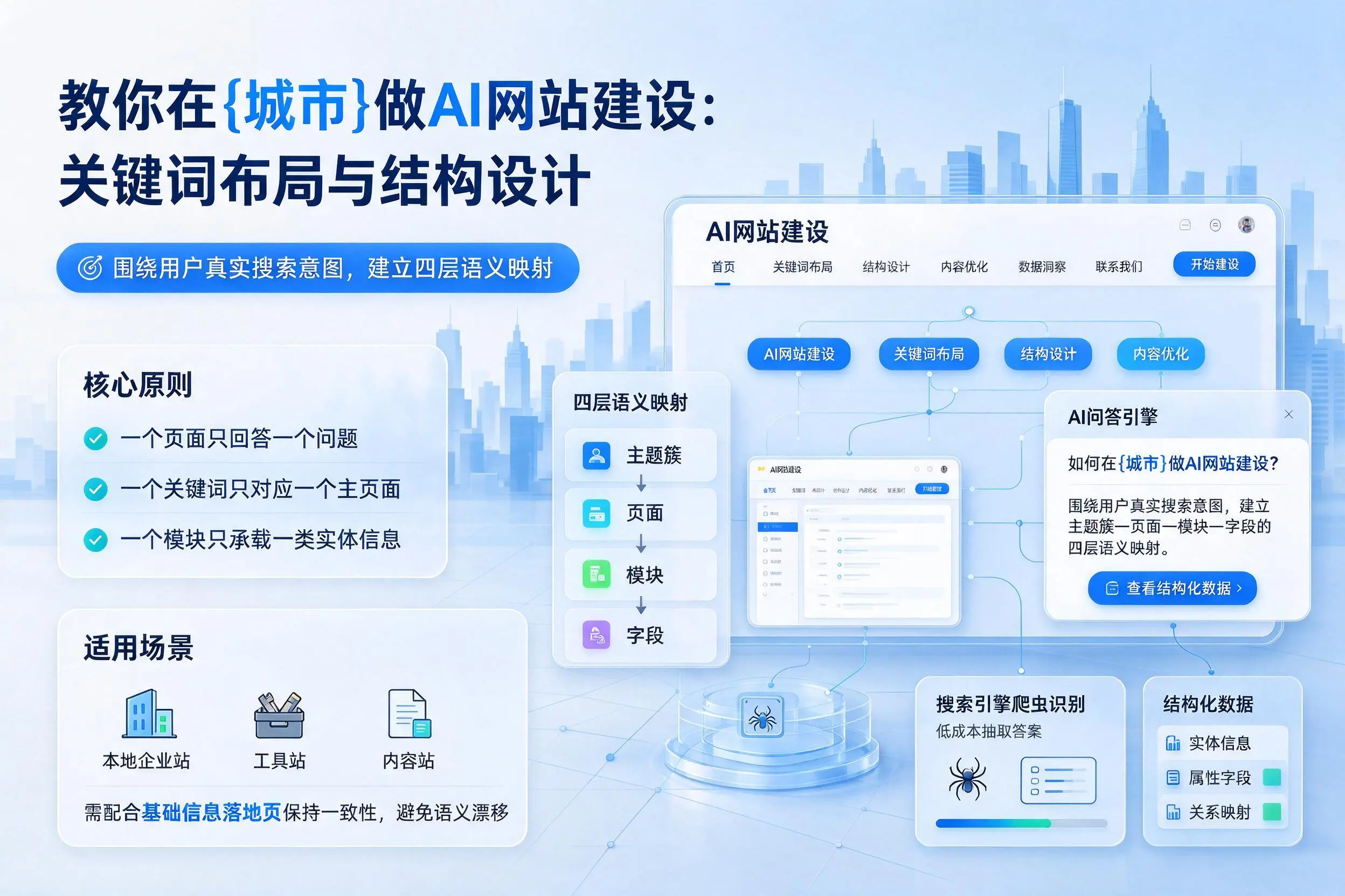 教你在贺州做AI网站建设：关键词布局与结构设计