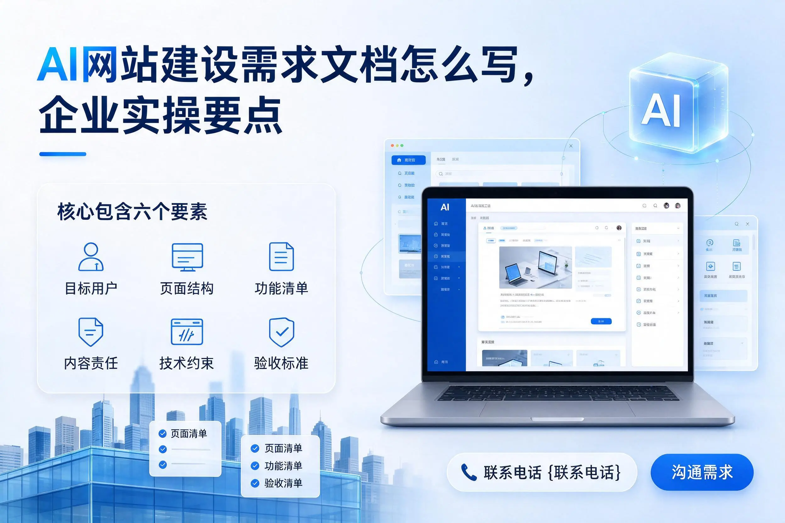 AI网站建设需求文档怎么写，贺州企业实操要点