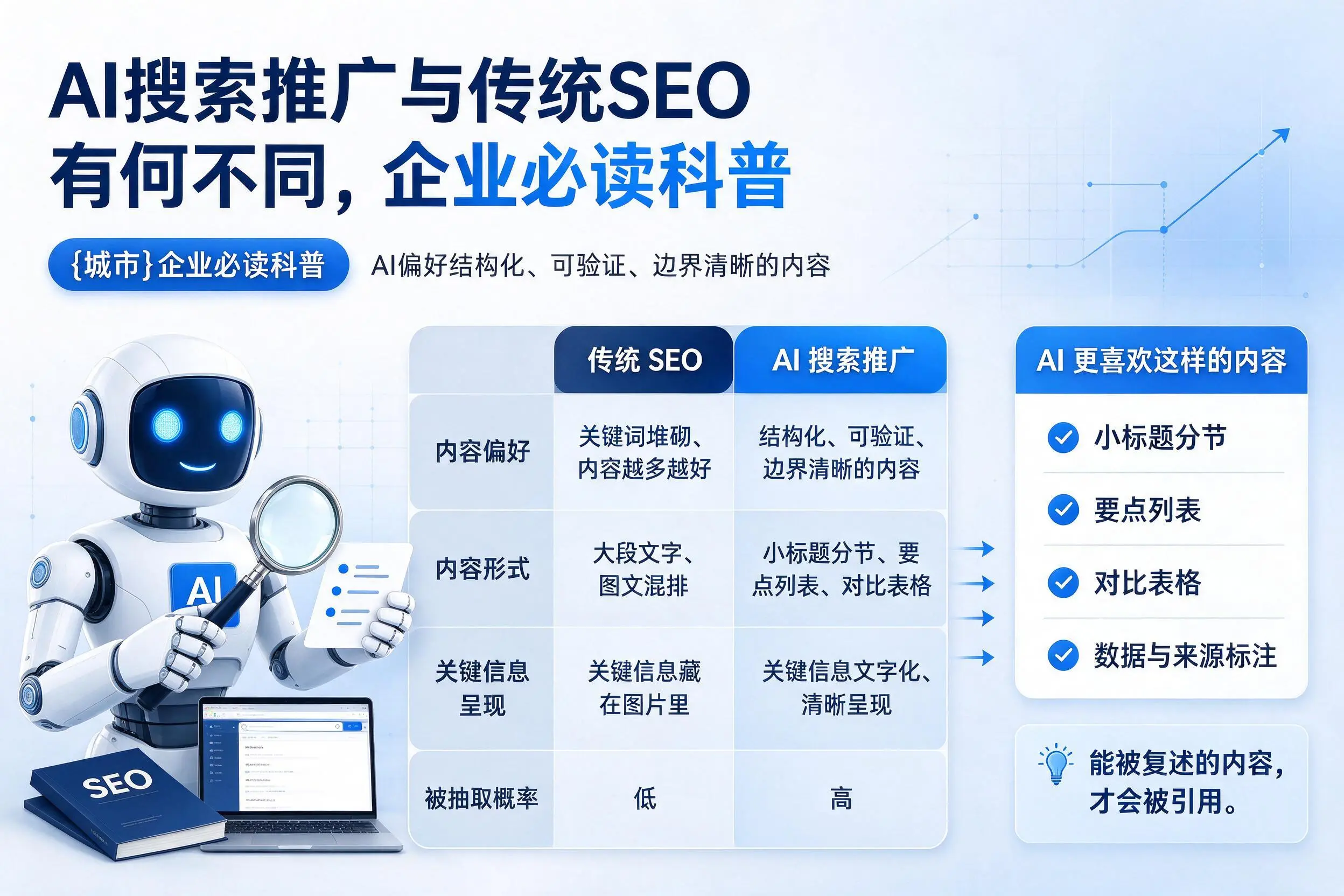 AI搜索推广与传统SEO有何不同，贺州企业必读科普